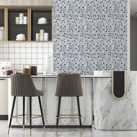 Самоклеюча плівка 0,45х10м х 0,07мм Білі вензелі (10175) SW-00000828 | Зображення 5