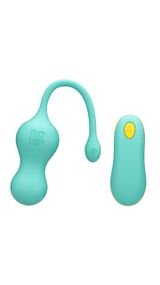 Віброяйце для точки G з пультом керування Romp Cello Light Teal, водонепроникне sexstyle
