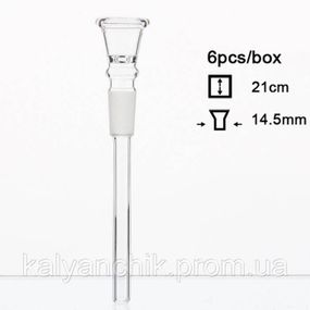 Чиллум скляний d  14,5 мм, L  21см