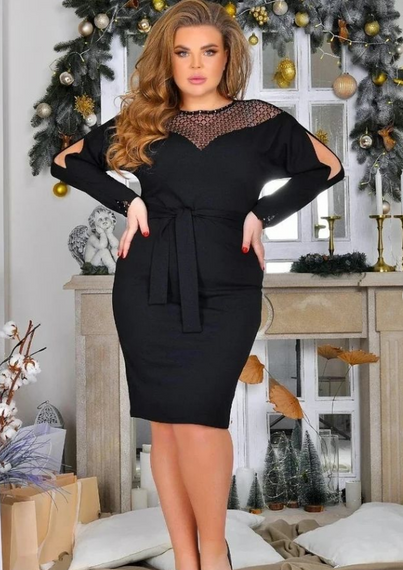 Женское платье нарядное Fashion Woman SVS3365 р52 черное