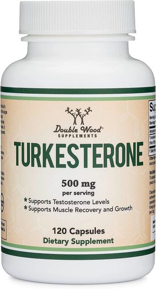 Туркестерон Double Wood Ajuga Turkestanica Extract 500 mg Standardized to 10% Turkesterones 120 capsules