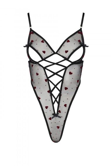 Еротичний боді з малюнком Passion LOVELIA BODY L/XL, black sexstyle | Зображення 4