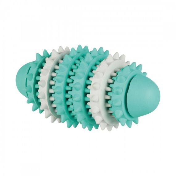 Іграшка Trixie Denta Fun для собак М яч-котушка регбі м ятний смак гума 15 см