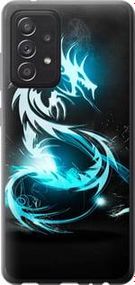Чохол на Samsung Galaxy A52s 5G A528B Біло-блакитний вогненний дракон із пластику FCh_047745