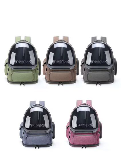 Прозрачный Рюкзак Переноска Капсула Для Кошек и Собак с Иллюминатором Для Перевозки Животных до 7 кг MoorPet Джинс | Зображення 2