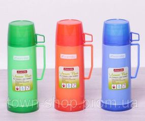 Термос Kamille Glass 600мл зеркальная колба с 2 чашками KM-2071
