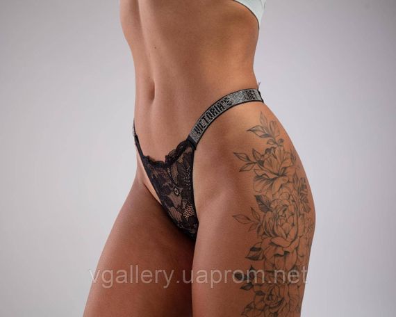Женские кружевные стринги Бразилиана Victoria's Secret стразы, женские стринги Виктория Сикрет, стринги Виктор
