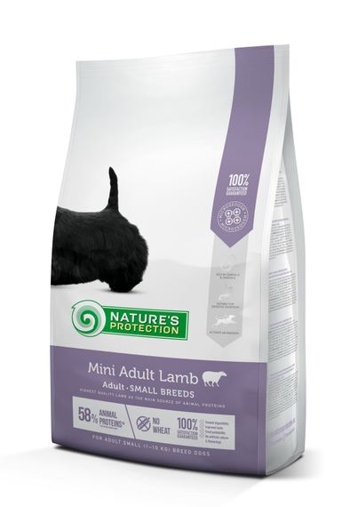 Корм Nature's Protection Mini Adult Lamb Small Breeds сухой с ягнятиной для взрослых собак малых пород 7.5 кг