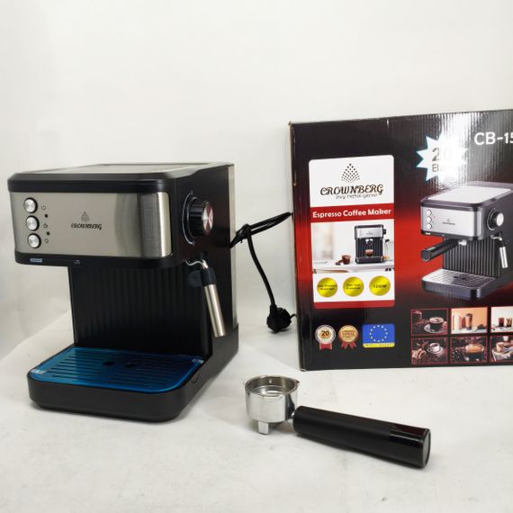 Эспрессо кофемашина Crownberg CB-1570 1200 Вт с рабочим давлением 20 бар и функцией приготовления 2 чашок NV-25 | Зображення 5
