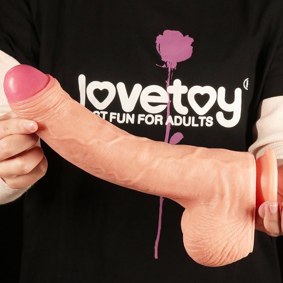 Фалоімітатор - Dual-Layered Silicone Cock 11" Flesh Sex Aura | Зображення 8