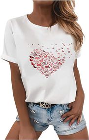 Футболка женская с принтом повседневная S Белая