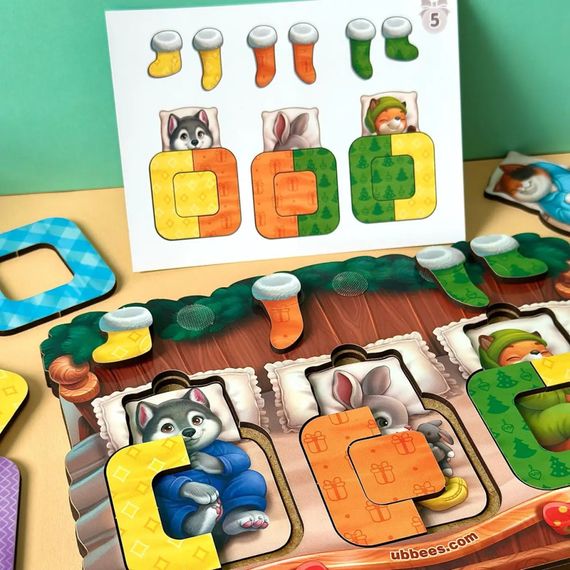 Деревянный сортер "Животные в кроватке" PSD302 (ПСД302) | Зображення 9