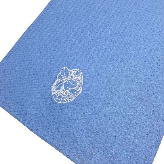 Рушник SoundSleep Happy Easter з вишивкою великодній вафельний 35х70 см блакитний (2800004775540) | Зображення 5