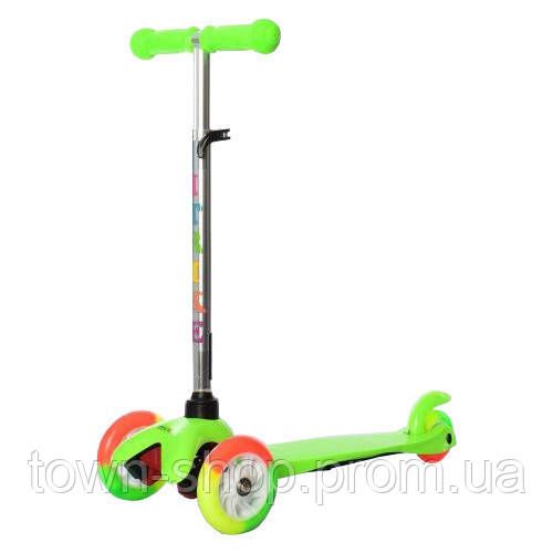 Детский самокат iTrike BB 3-013-4-A-GR MINI светящиеся колеса