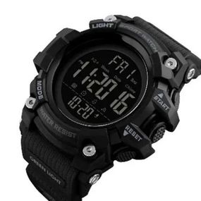 Водостійкий тактичний годинник SKMEI 1384BK BLACK | Годинник спортивний | Годинник HA-517 скмей чоловічий