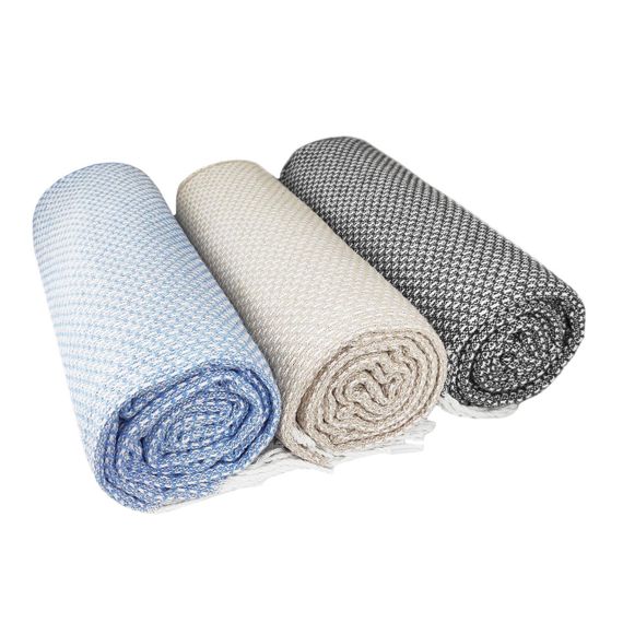 Плед бавовняний Букле сірий Love You 200 x 220 см | Зображення 5