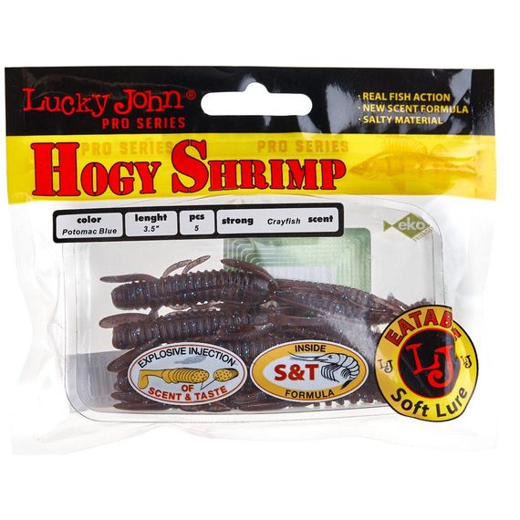 Виброхвосты съедоб. искусст. LJ Лаки Джон Pro Series HOGY SHRIMP 3.5in (08.90)/S19 5шт. | Зображення 4