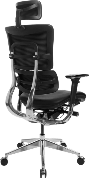 Кресло офисное GT RACER X-807 LEATHER BLACK (P-02) | Зображення 6