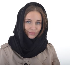 Шарф снуд 4Profi черный ангора 21170