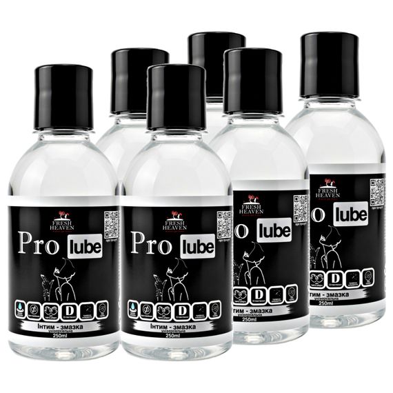 Интим-смазка унисекс (блок 6шт) Fresh Heaven Pro Lube 250ml (Travel версия)