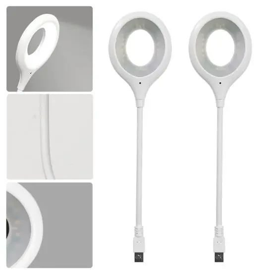 Гнучка USB лампа з голосовим керуванням із зарядкою від Power bank біла / Світлодіодний ліхтар LK-50 | Зображення 2