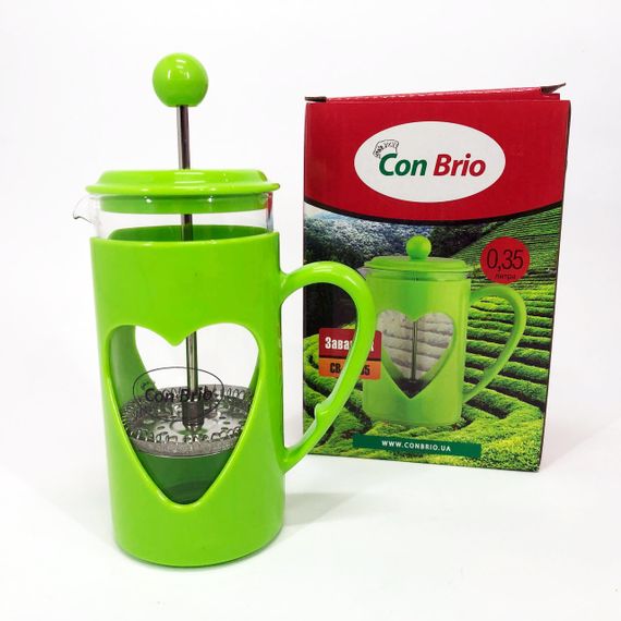 Френч-прес Con Brio CB-5635 350 мл, Незвичайний заварник для чаю, Заварювальний чайник, Френч-прес з ручкою | Зображення 5