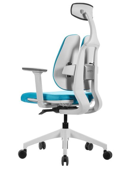 Кресло офисное DUOREST D2 whiteblue ортопедическое | Зображення 4