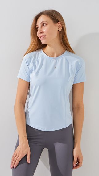 Фітнес футболка однотонна жіноча GENUA JYWD020 2XL Блакитний shop (2000999452017)