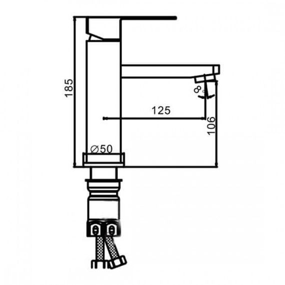 Змішувач для умивальника Frap F10802 | Зображення 1
