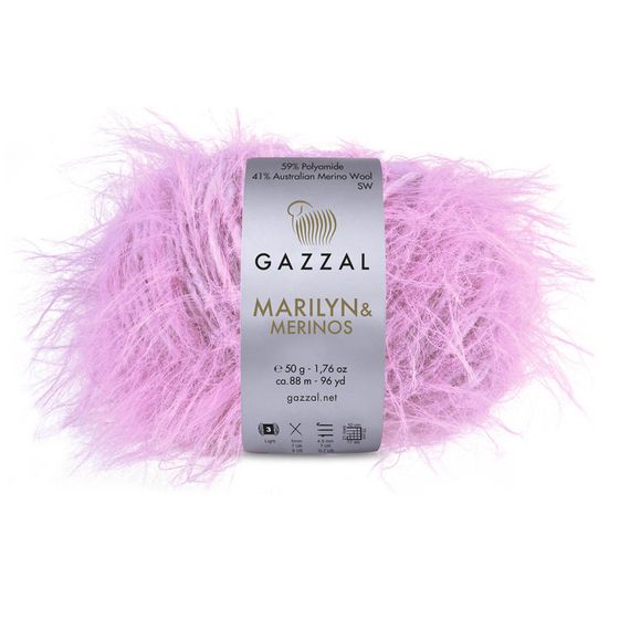 Пряжа для в'язання MARILYN & MERINOS № 8255 (Мерілін і Меринос) Gazzal нитки для плетіння спицями та гачком