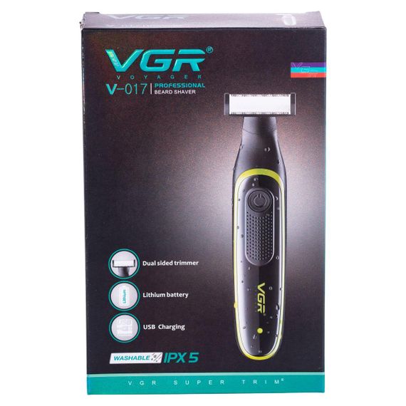 Триммер для волос и бороды с 3 насадками Черный VGR V-017 | Зображення 8