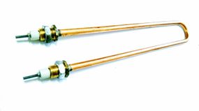 Тен мідний 3000w D 11 штуцер м 18 водяний дистиляторний дугоподібний