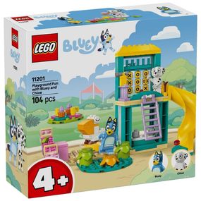 Конструктор LEGO Bluey Веселощі з Блуї та Хлоєю на ігровому майданчику (11201)
