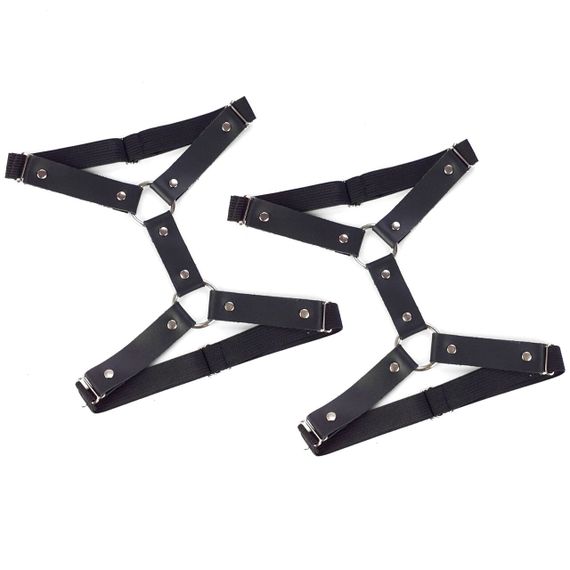 Гартери на ногу із натуральної шкіри Art of Sex - Kristina Leg Garters (2 шт), цвет Чорний | Зображення 3