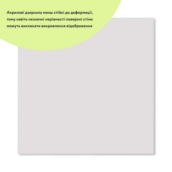 Зеркало акриловое самоклеющееся 295х295х2мм SW-00000749 | Зображення 1