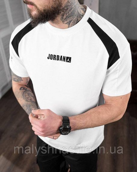 Мужская футболка JRDN белая  ДЛ6484 | Зображення 4