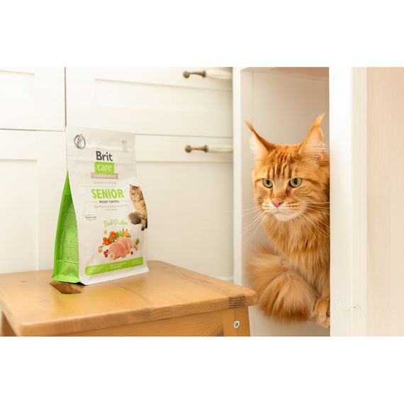 Корм сухий Brit Care Cat Grain Free Senior Weight Control для котів похилого віку з надмірною вагою з куркою 400 г | Зображення 4