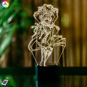 3D светильник ночник с пультом  GENSHIN IMPACT "Эола" 3DTOYSLAMP