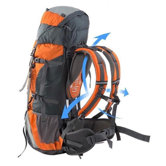Рюкзак туристичний Naturehike NH70B070-B, 70 л + 5 л, помаранчевий | Зображення 2