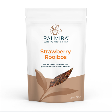 Чай Palmira Ройбуш суничний (Strawberry Rooibos) ваговий 100г