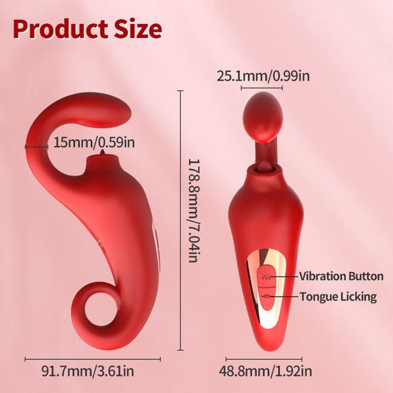 Вібратор - Merfi, 10 Vibration Functions, 10 Frequency Tongue Licking USB Sex Aura | Зображення 3