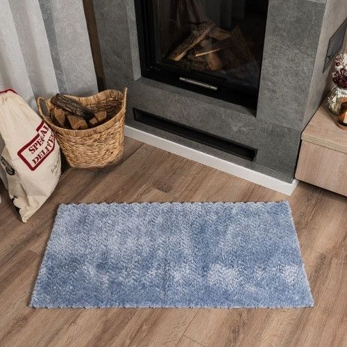 Килимок для ванної 60*120см антибактеріальний Tropical Sea блакитний Дариана | Зображення 3