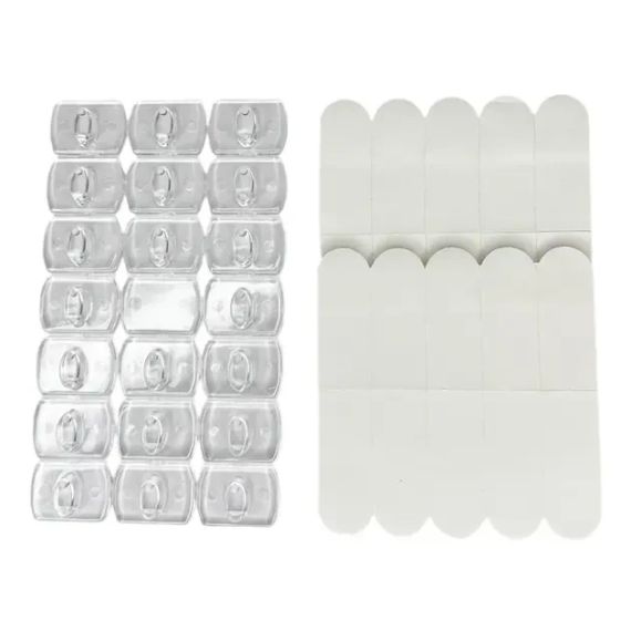 Набір гачків, що самоклеяться 1,3х1,8 см для гірлянд і декору, не залишають слідів  (20шт) | Зображення 2