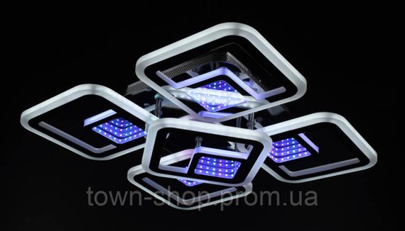 Люстра потолочная LED с пультом A2720/4+1S-3D-ch Хром 10х40х40 см. | Зображення 7