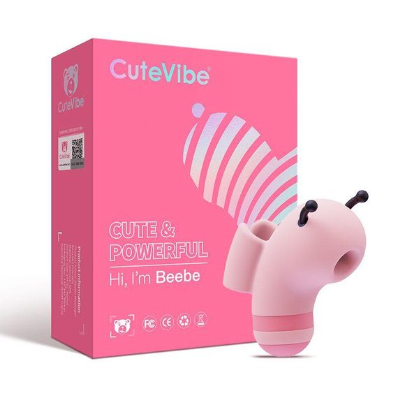 Вакуумный стимулятор с микротоками CuteVibe Beebe Pink, на палец | Зображення 4