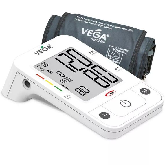Тонометр VEGA 3H Comfort с манжетой Vega 22-42см Micro USB на плечо гарантия 5 лет | Зображення 5
