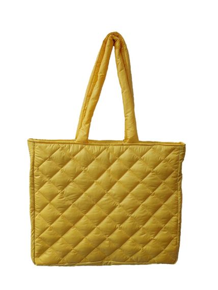 Сумка шоппер стьобана 4Profi лаке жовта 24055