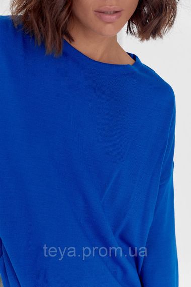 Жіночий однотонний джемпер oversize фасону колір синій FL_000532 | Зображення 3
