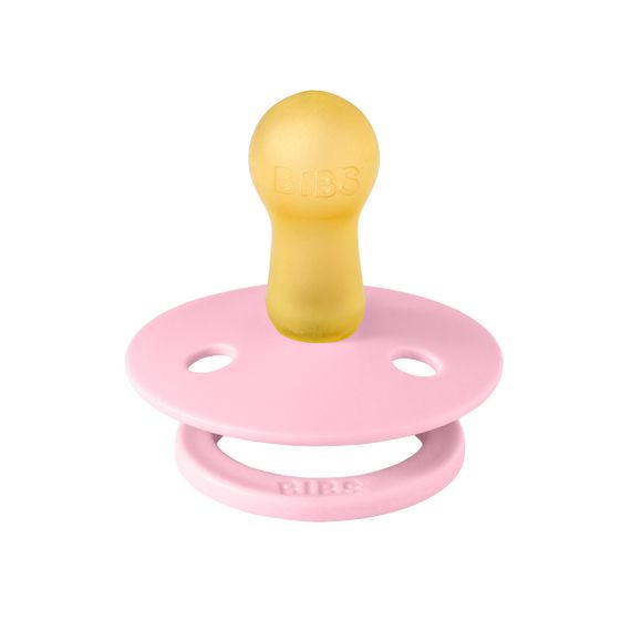 Соска пустушка Bibs Colour round 0-6 міс baby pink | Зображення 1