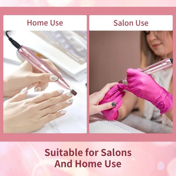 Професійна електрична дриль для нігтів JODSONE 20000 об/хв з USB та 6 змінними насадками | Зображення 3